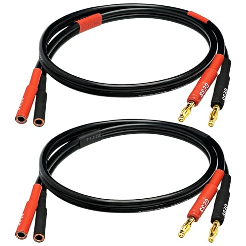 CNCESS Banana Male to Female Extension Cable, 2 ft, 2-Pack - size: 2 Feet