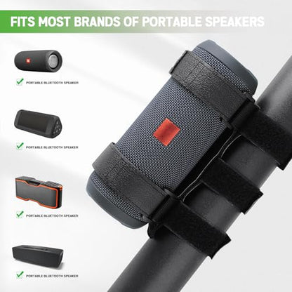 Xislet Portable Speaker Mount Compatible with Golf Cart Accessories Club Cart/EZGO/Bike/Moto/ATV Removable Bluetooth Wireless Speaker Holder Straps Fits JBL FLIP Waterproof Series
