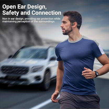 New Bone Conduction Open-Ear Headphones, Bluetooth 6.0, IPX5 Waterproof, 8H Playtime, Lightweight & Comfortable Sports Earphones for Running, Gym, Cycling, Workout, Sweatproof Wireless Headsets