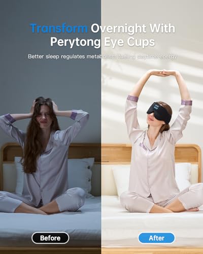 Perytong Sleep Mask with Bluetooth 5.4 Headphones, Wireless Music Sleep Eye Mask for Side Sleepers, 3D Contoured Comfort & Built-in HD Stereo Earphones, Blackout for Travel (Carbon Black) - color: Carbon Black
