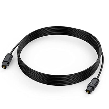 Optical Audio Cable 10 feet, Digital Optical Audio Cable Ultra Thin Cord, Toslink SPDIF Fiber Optic Cable Compatible with TV Sound Bar Home Theater PS4 Xbox Samsung Vizio - size: 10ft