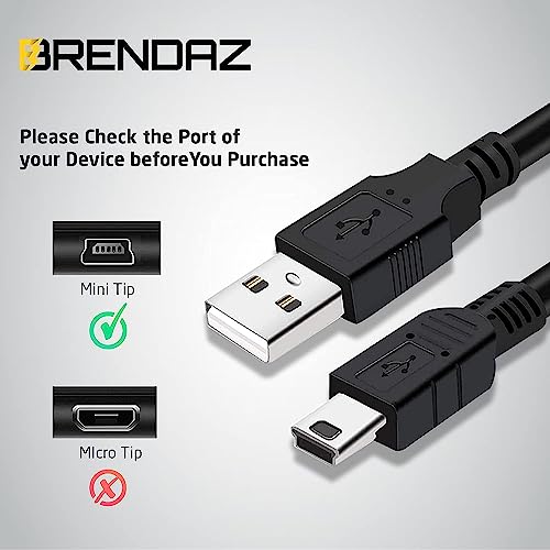 BRENDAZ Mini USB Cable Compatible with Samson Q2U USB Microphone, Meteor Mic USB Mic, Go Mic USB Microphone.