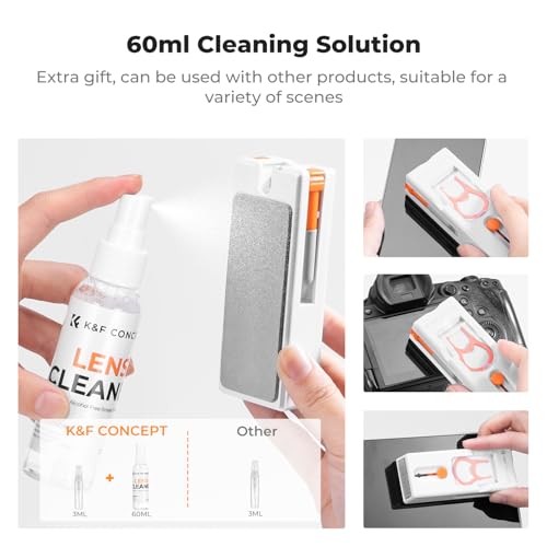 K&F CONCEPT Newly Upgraded 11-in-1 Keyboard Cleaning Kit，Multi-Device Tool | Remove Dirt In Crevices and Holes,Clean Oil and Fingerprints,Safe Mild Cleaner Has Anti-Stain Power,Protects Coatings,MM01