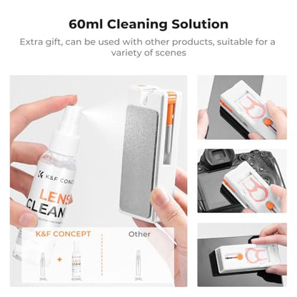 K&F CONCEPT Newly Upgraded 11-in-1 Keyboard Cleaning Kit，Multi-Device Tool | Remove Dirt In Crevices and Holes,Clean Oil and Fingerprints,Safe Mild Cleaner Has Anti-Stain Power,Protects Coatings,MM01