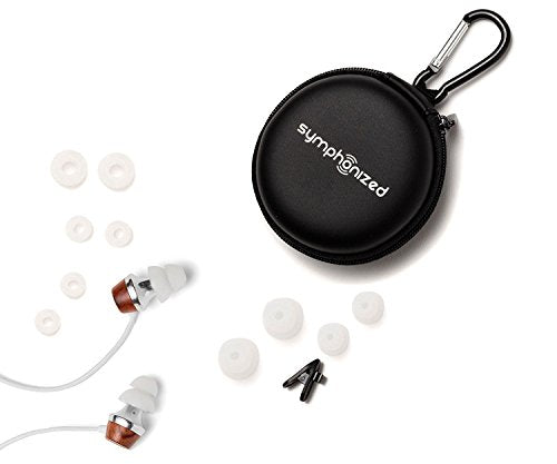 Symphonized ALN Premium Genuine Wood in-Ear Noise-isolating Headphones, Earbuds, Earphones with Mic (White) - color: White