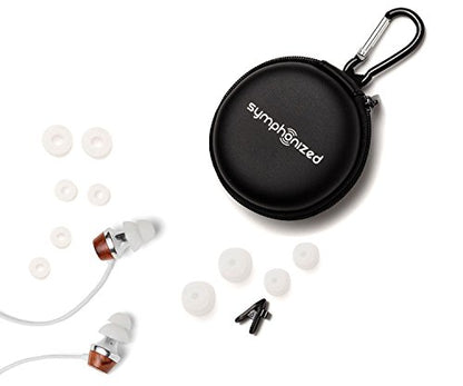 Symphonized ALN Premium Genuine Wood in-Ear Noise-isolating Headphones, Earbuds, Earphones with Mic (White) - color: White