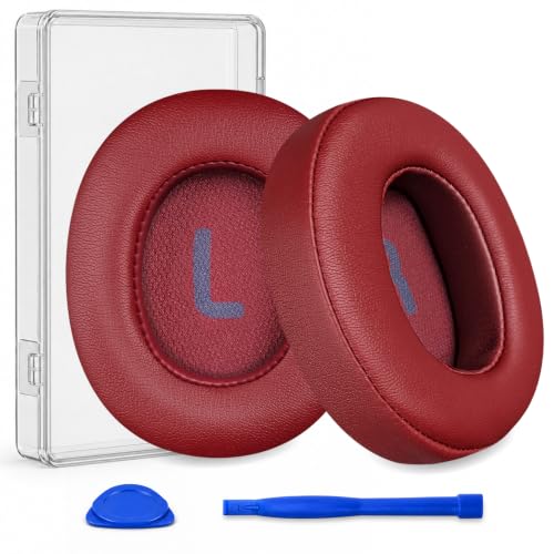 Replacement Ear Pads for JBL Tune 700BT, 710BT, 720BT, Tune 750BTNC, 760NC, 770NC Wireless Over-Ear Headphones, Ear Cushions, Ear Cups Cover Repair Parts (Red) - color: Red