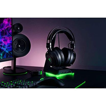 Razer Nari Wireless 7.1 Surround Sound Gaming Headset: THX Audio, Auto-Adjust Headband & Swivel Cups, Chroma RGB, Retractable Mic, For PC, PS4, PS5, Black