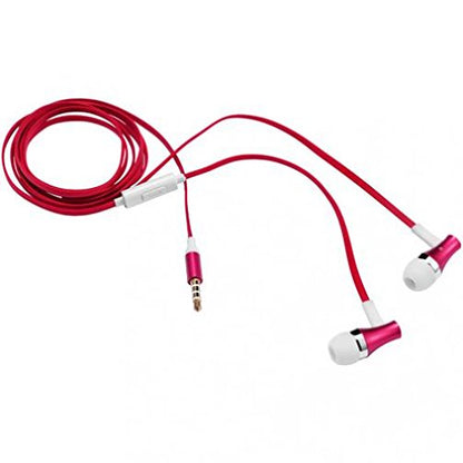 Premium Sound Red Earbuds Handsfree Earphones Mic Dual Metal Headphones Headset in-Ear Wired [3.5mm] for Amazon Fire HD 10, 8, Kindle DX, Fire, HD 6, 7, 8.9, HDX 7, 8.9