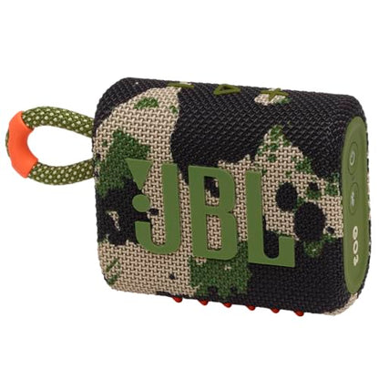 JBL Go 3 - Portable Mini Bluetooth Speaker, big audio and punchy bass, IP67 waterproof and dustproof, 5 hours of playtime, speaker for home, outdoor and travel (Camo) - color: Camo, style: GO3