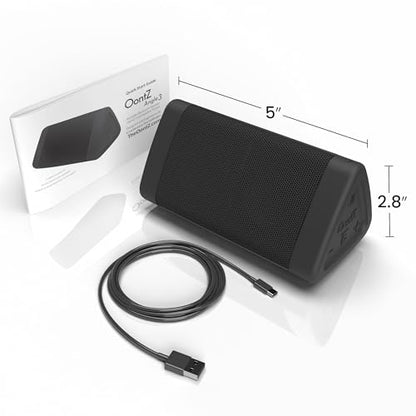 OontZ Angle 3 Gen 4 Portable Bluetooth Speaker, 12W, 24-Hour Playtime | Compact 12W Bluetooth speaker with clear sound, 24-hour playtime, 100-ft range, IPX5 waterproof, AUX Input. - color: Black