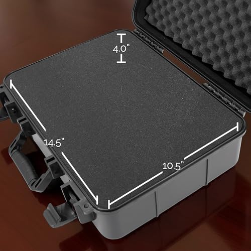 CASEMATIX 16" Hard Audio Mixer Case Compatible with Behringer Xenyx 1002SFX 1202SFX Q1002USB 802S Q1202USB 1202FX 1204USB X1204USB – Protective Travel Case Fits 14.5" x 10.5" x 4.5" Mixers