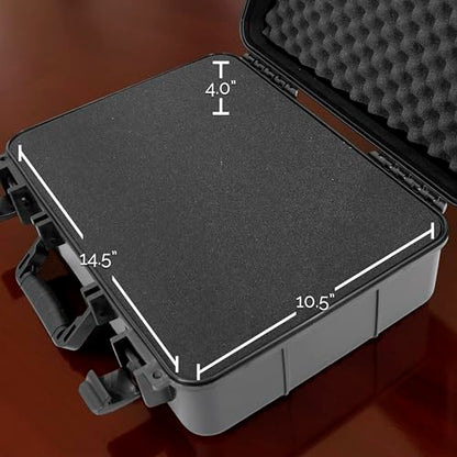 CASEMATIX 16" Hard Audio Mixer Case Compatible with Behringer Xenyx 1002SFX 1202SFX Q1002USB 802S Q1202USB 1202FX 1204USB X1204USB – Protective Travel Case Fits 14.5" x 10.5" x 4.5" Mixers