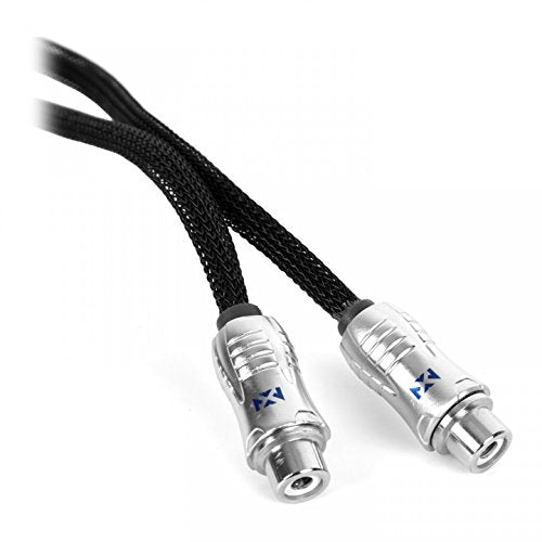NVX® XIX2M Oxygen Free Copper 1 Female to 2 Male Y-Adapter Double Twisted Pair X-Series Car Audio RCA Audio Cable with Shielded Noise Reduction and Split-tip Silver-Plated Machined Ends (2-Pack) | Oxygen Free Copper Double Twisted Pair X-Series with Shiel