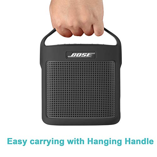 Protective Silicone Stand Up Case with Handle Compatible with Bose SoundLink Color Speaker II（Dark Gray - color: Dark Gray