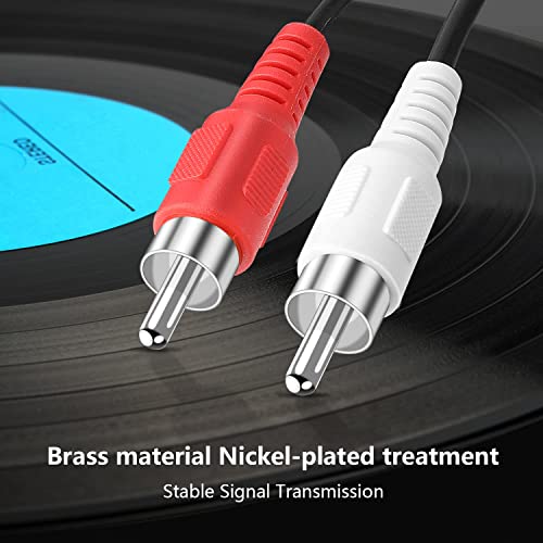RCA Cables, 2RCA Male to 2RCA Male Stereo Audio Subwoofer Cable Dual Shielded RCA Cord for Home Theater, HDTV, Amplifier, Hi-Fi Systems, Speakers (3 Feet) - style: 3 Feet