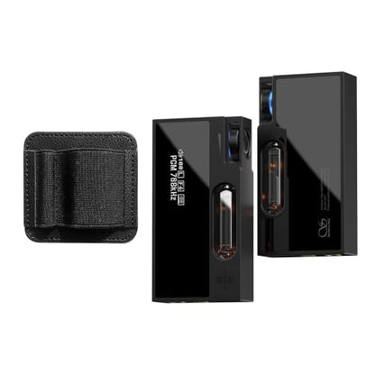 SHANLING UA7 Portable Hi-Fi DAC Headphone Amplifier with Magnetic Leaher Case, JAN6418 Vacuum Tubes, Dual Modes (Tube/Solid-State), 4.4mm Balanced&3.5mm Single-Ended Output, 577mW High Power, Black
