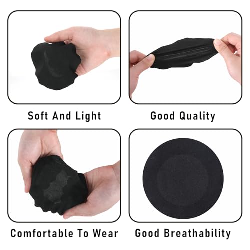 Piriuuo 2 Pairs Headphone Covers, Washable Headphone Ear Covers Stretchable Headphone Covers for Ears Black Headset Ear Covers Earphone Covers Headphone Ear Covers Replacement