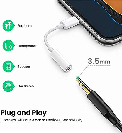 wamaxlink Lightning to 3.5 mm Headphone Jack Adapter Support Phone Call | 2 Pack Apple MFi Certified iPhone 3.5mm Headphones Adapter Support Phone Call, Wire Control for iPhone 14 13 12 11 Pro Max