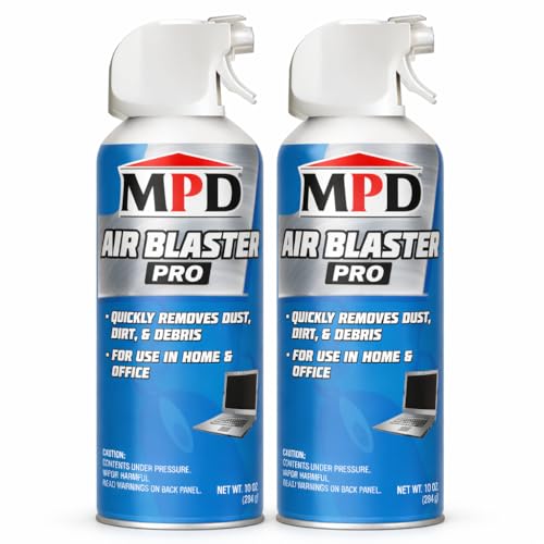 MPD Air Blaster Pro Compressed Air Duster for Electronics & Computers – High-Pressure Canned Air Cleaner for Keyboards, PCs, Cameras & Office Equipment – (2-Pack) - size: 2-Pack