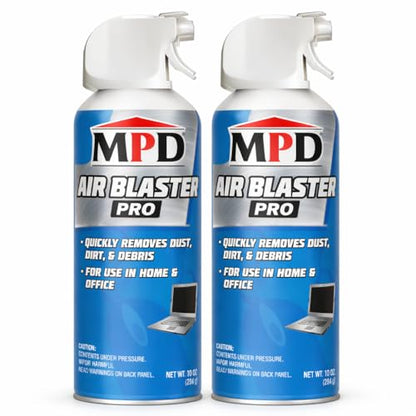 MPD Air Blaster Pro Compressed Air Duster for Electronics & Computers – High-Pressure Canned Air Cleaner for Keyboards, PCs, Cameras & Office Equipment – (2-Pack) - size: 2-Pack