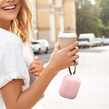 Lerobo for AirPods Pro 2nd/1st Case with Keychain, Pink | Soft Silicone Protective Cover Compatible with Apple AirPod Pro Case for Women Men, Scratchproof, Shockproof, Dustproof - color: Pink