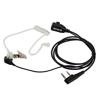 Retevis Walkie Talkie Earpiece with Mic, for RT22/RT21/RT68/H777/RT86 | Comfortable Acoustic Tube, Compatible with Pxton, Baofeng BF-888S, Kenwood walkie talkies, Surveillance Headset(1 Pack) - style: Acoustic Tube