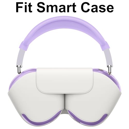 Silicone Case Cover for AirPods Max 2/1 Headphones (2026/2024/2020)(Purple) - color: Clear Purple-T