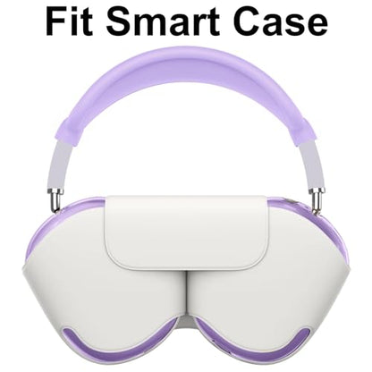 Silicone Case Cover for AirPods Max 2/1 Headphones (2026/2024/2020)(Purple) - color: Clear Purple-T