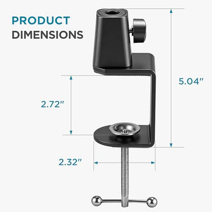 InnoGear Metal Desk Clamp with Wide Compatibility For Microphone Suspension Boom Arm Stand Mic Stand Desk Holder with Adjustable Screw