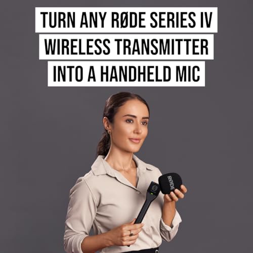 RØDE Interview GO Handheld Adaptor for RØDE Wireless Microphones (Black) - color: Black