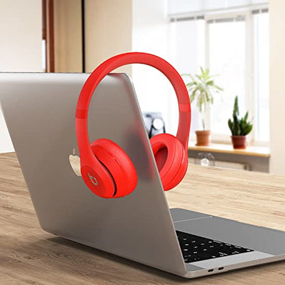 Replacement Ear Pads for Beats Solo 2 and Solo 3 Headphones, Red | Solo2 & Solo3 Earpads Cushions with Noise Isolation Memory Foam and Softer Protein Leather - color: Red