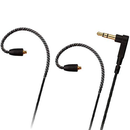 Headphone Extension Cable MMCX Audio Cord 3.5mm Plug comptatible with Shure SE215 SE315 SE846 Black
