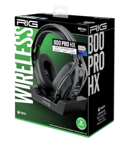 RIG 800 PRO HX Wireless Gaming Headset & Multi-Function Base Station Officially Licensed for Xbox Series X|S, Xbox One, Windows 10/11 PCs - Dolby Atmos 3D Audio - Up to 60 Hour Battery (Pack of 3)
