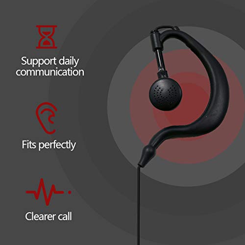 BAOFENG Two Way Radio Earpiece Ham Radio K Port Headset | Walkie Talkie Headphone for UV-5R Mini BF-F8HP PRO 5RM DM32 UV32 GM21 UV-5G Plus K5PLUS AR-152 UV-17R BF-888S GM-15PRO UV-S9 Plus Etc (2Pack)