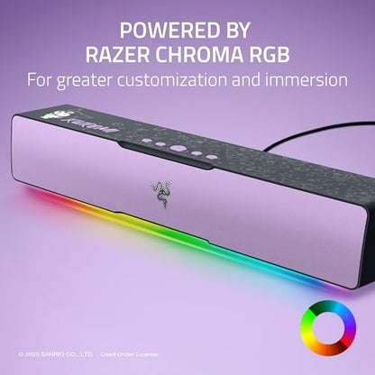 Razer Leviathan V2 X, PC Soundbar, Full-Range Drivers, Kuromi Edition | Compact Design, Chroma RGB, USB-C, Bluetooth 5.0, for PC, Laptop, Smartphones, Tablets & Nintendo Switch - color: Kuromi Edition, size: V2 X