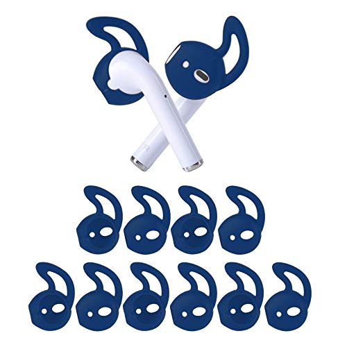 5 Pairs Silicone Ear Tips Earpods Covers Hooks for AirPods 1&2 Blue - color: Blue
