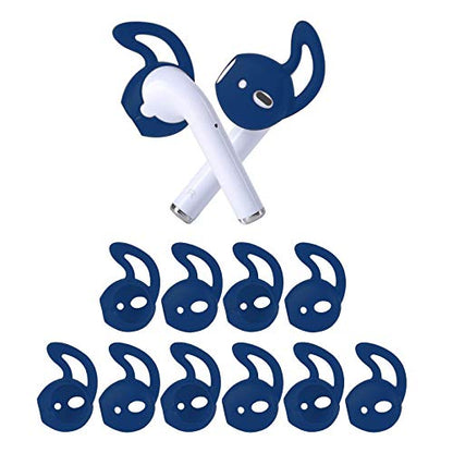 5 Pairs Silicone Ear Tips Earpods Covers Hooks for AirPods 1&2 Blue - color: Blue