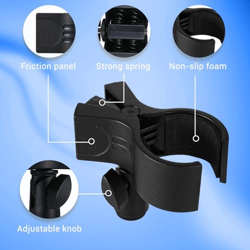 Large microphone clip for mic stand, 180° Adjustable Microphones Holder