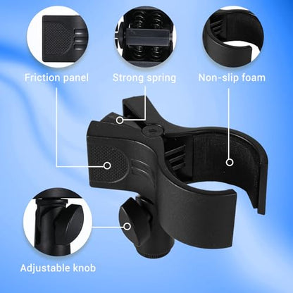 Large microphone clip for mic stand, 180° Adjustable Microphones Holder