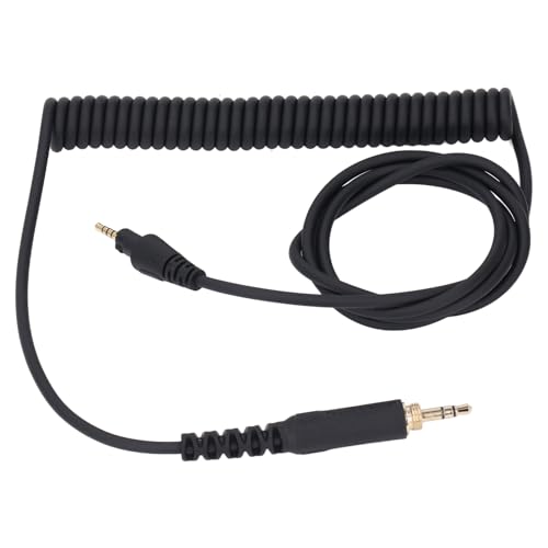 Haofy Headphone Sound Cable OFC Shielded Replacement Audio Cable 1.2m to 2m Coiled Cord with 3.5mm Plug 6.3mm Adapter Locking Design for DJ Studio for Pioneer HDJ CUE1 X5 X7 S7