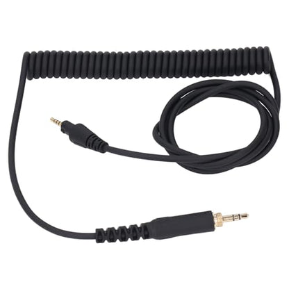 Haofy Headphone Sound Cable OFC Shielded Replacement Audio Cable 1.2m to 2m Coiled Cord with 3.5mm Plug 6.3mm Adapter Locking Design for DJ Studio for Pioneer HDJ CUE1 X5 X7 S7