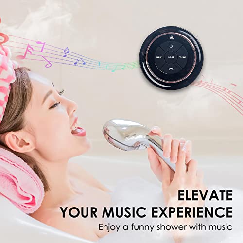 XLEADER SoundAngel Mate(2nd Gen) Pro Shower Speaker, Certified IPX7 Waterproof Bluetooth Speaker, 8W Crystal Sound&Rich Bass, 15H Playtime, with Suction Cup & Silicone Lanyard, Ideal Gifts, Rose Gold - color: C Rose Gold