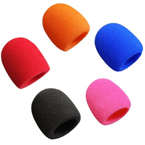 Microphone Covers Mic Windscreen Disposable Foam Covers Thick for Most Handheld Microphone Karaoke DJ 5pcs