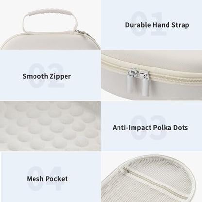 3 in 1 Silicone Cover and Case for Apple Airpods Max 2/ Airpods Max Headphones, AirPods Max Hard Case and Anti-Scratch Ear Pad Case/Ear Cups/Headband Covers Accessories (Starlight case & Cover) - color: Starlight case & cover