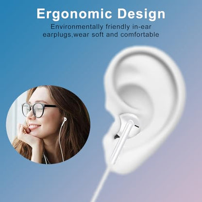 USB C Headphones for iPhone 17/16/15 Pro Max Plus,Type C Earphones 2 Pack | Wired Earbuds with Microphone,Volume Control,HiFi Stereo,Noise Cancelling