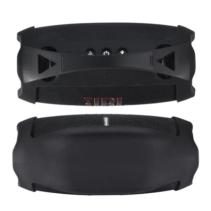 Silicone Cover Case Compatible with JBL Xtreme 4 Portable Bluetooth Speaker, Waterproof Soft Skin Silicone Protective Case for JBL Xtreme 4 Bluetooth Speaker Accessories (Black) - color: Black