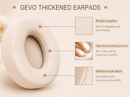 GEVO Ear Pads Replacement for Beats - Earpad Cushions for Solo 2/3 Wired Wireless Headphones Covers with Noise Isolation Memory Foam with Extra Adhesive Kit (Pink)