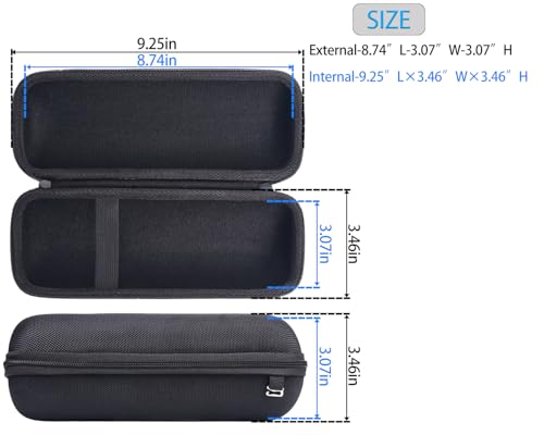 Hard Protective Travel Case Compatible with Bushnell Wingman 2 /Bushnell Wingman Golf GPS Bluetooth Speaker（Black）