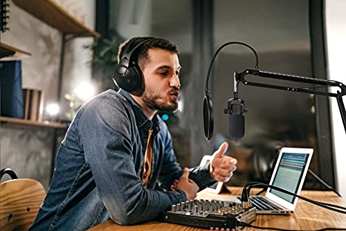 Rode Podmic Stand with Microphone Windscreen and Dual Layered Mic Pop Filter for Rode PodMic Podcasting Microphone by YOUSHARES